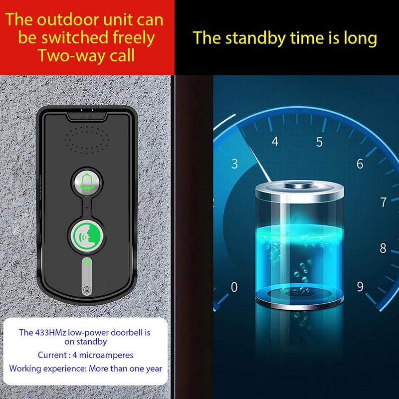 Swokely Rechargeable Wireless Intercom Unit, 2-Way Talking, 500 Meter Talking Distance, Power Saving, IP54 Water Resistance Rating, 2 Pcs, Suitable for Home, Office (Black) - Image 4